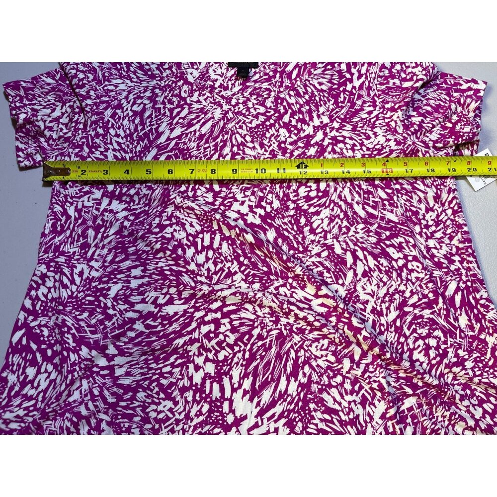 JM Collection Medium Rayon Span Knit Top Purple Fizz Short Sleeve Made In Indone - Picture 6 of 10
